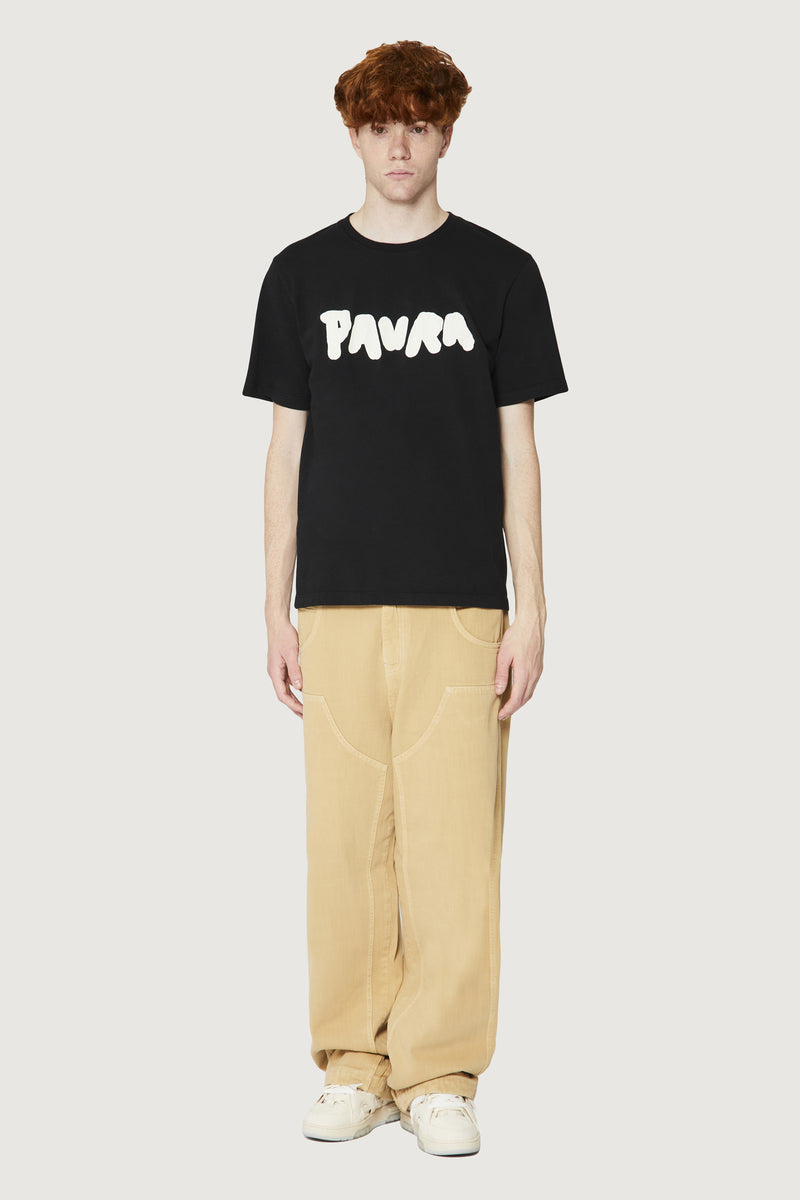 Paura COSTA OVERSIZED T-SHIRT BOLD LOGO BLACK