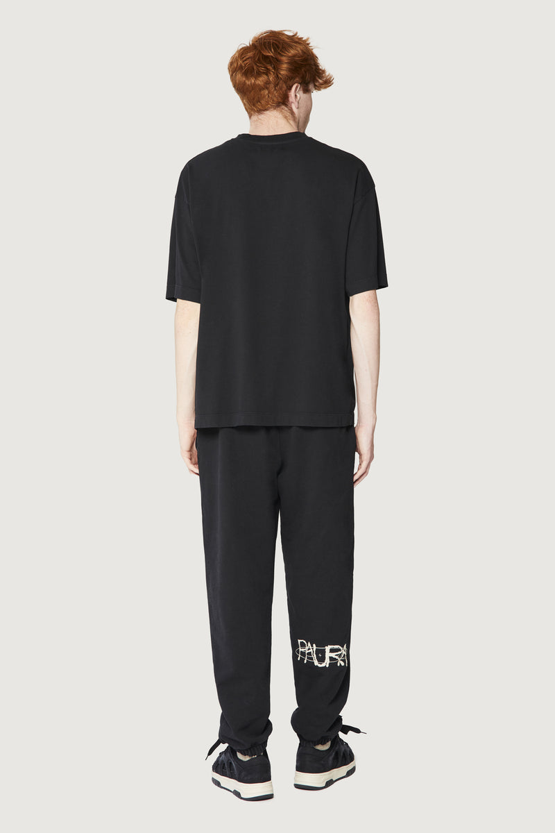 Paura COSTA OVERSIZED T-SHIRT COSMIC LOGO BLACK