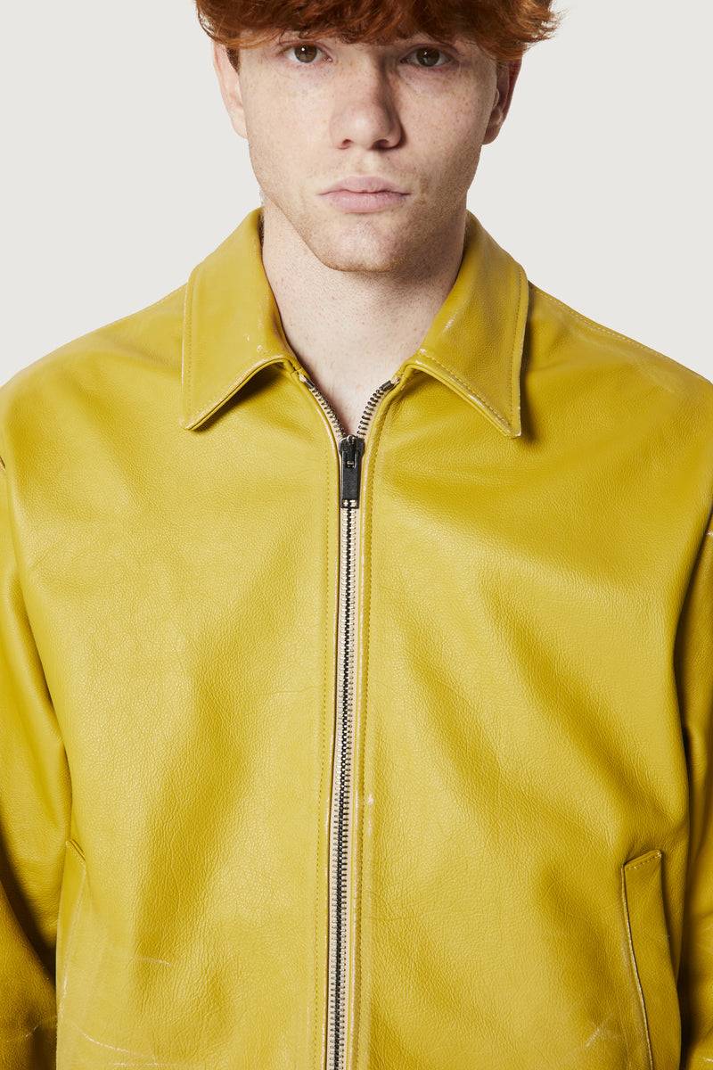 Paura EFREM LEATHER JACKET CEDAR