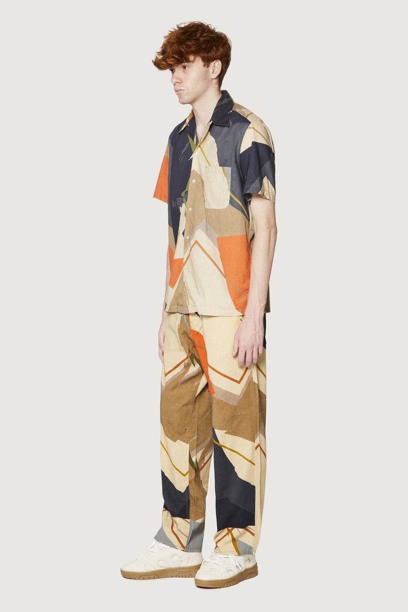 Paura JEREMY BOWLING SHIRT SAND CAMO