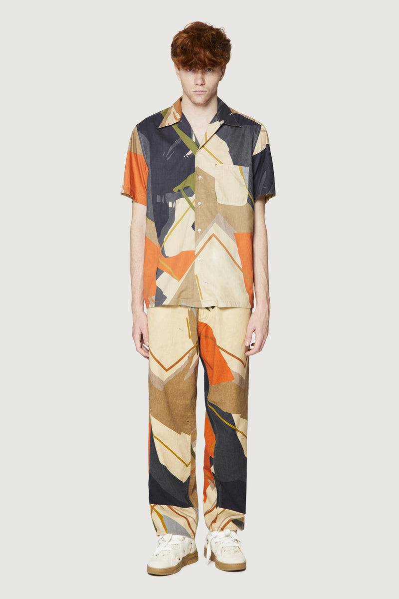Paura JEREMY BOWLING SHIRT SAND CAMO
