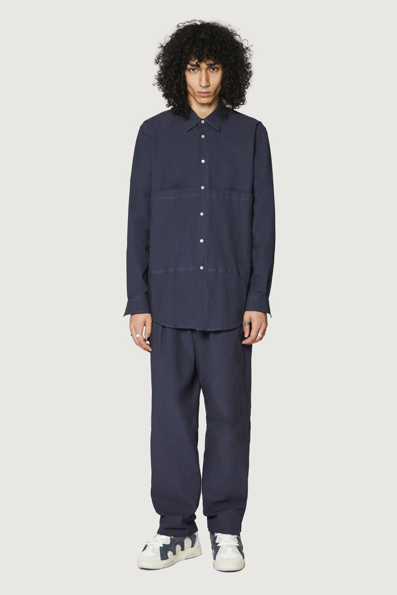 Paura KONIA OVERSIZED SHIRT DARK BLUE