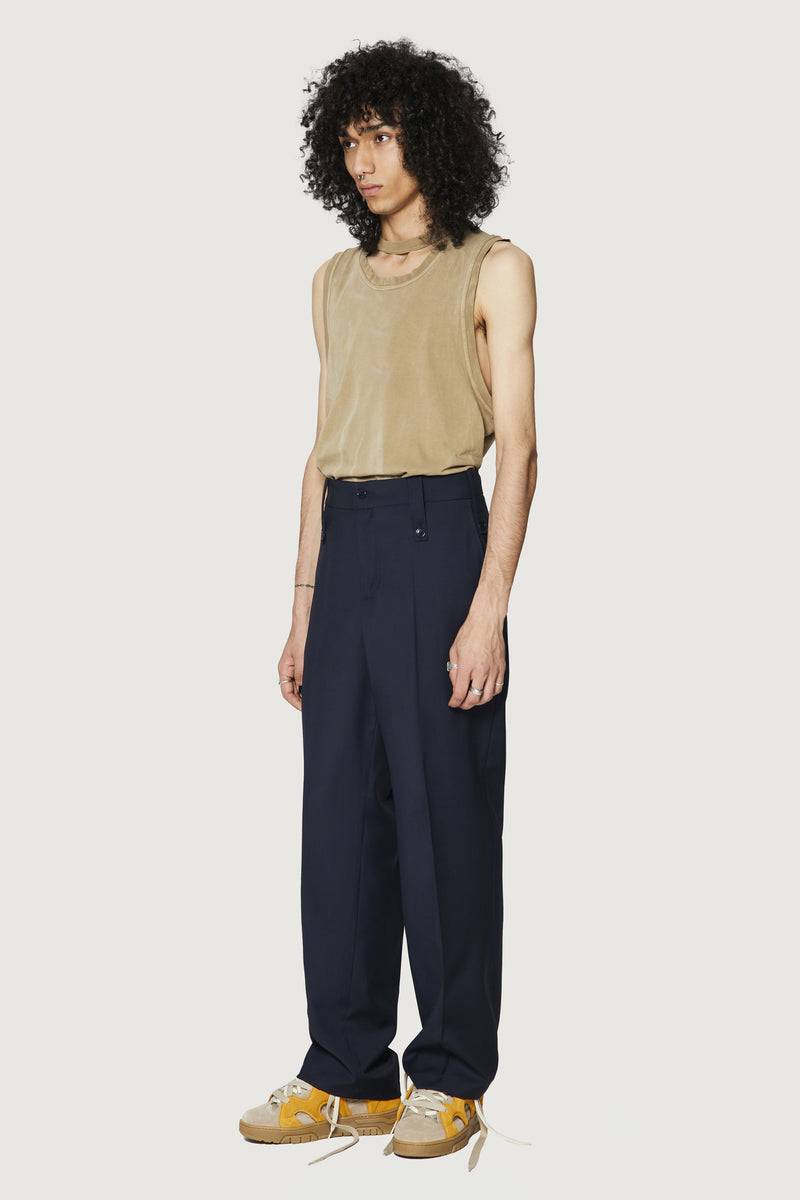 Paura KYROS CLASSIC PANTS DARK BLUE
