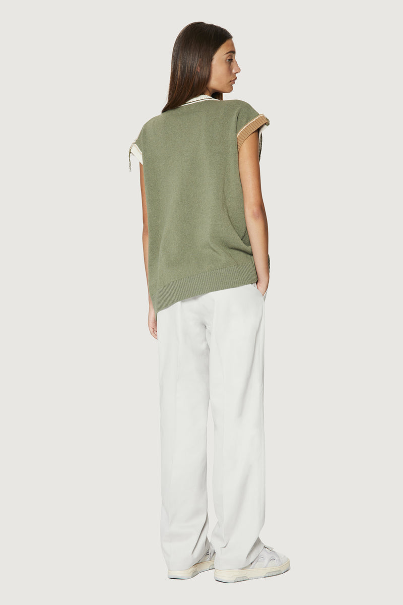 Paura NABIL PATCHWORK VEST MULTICOLOR