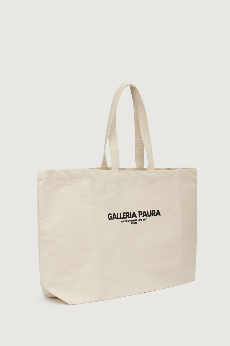 Paura NORA TOTE BAG OFF WHITE