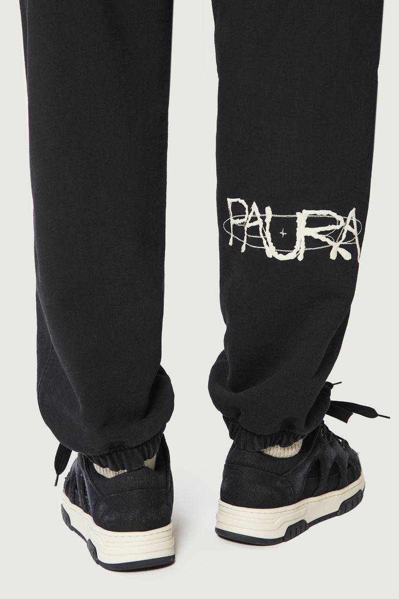 Paura RASHA SWEATPANTS COSMIC LOGO BLACK