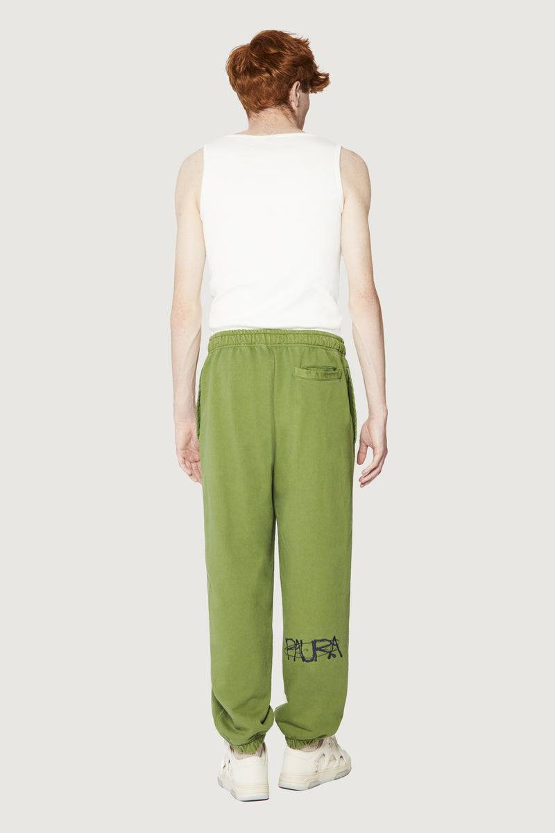 Paura RASHA SWEATPANTS COSMIC LOGO GREEN