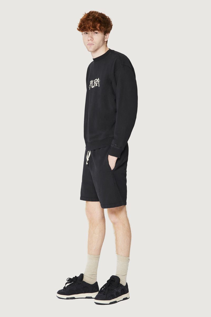 Paura SAMUEL CREWNECK SWEATSHIRT COSMIC LOGO BLACK