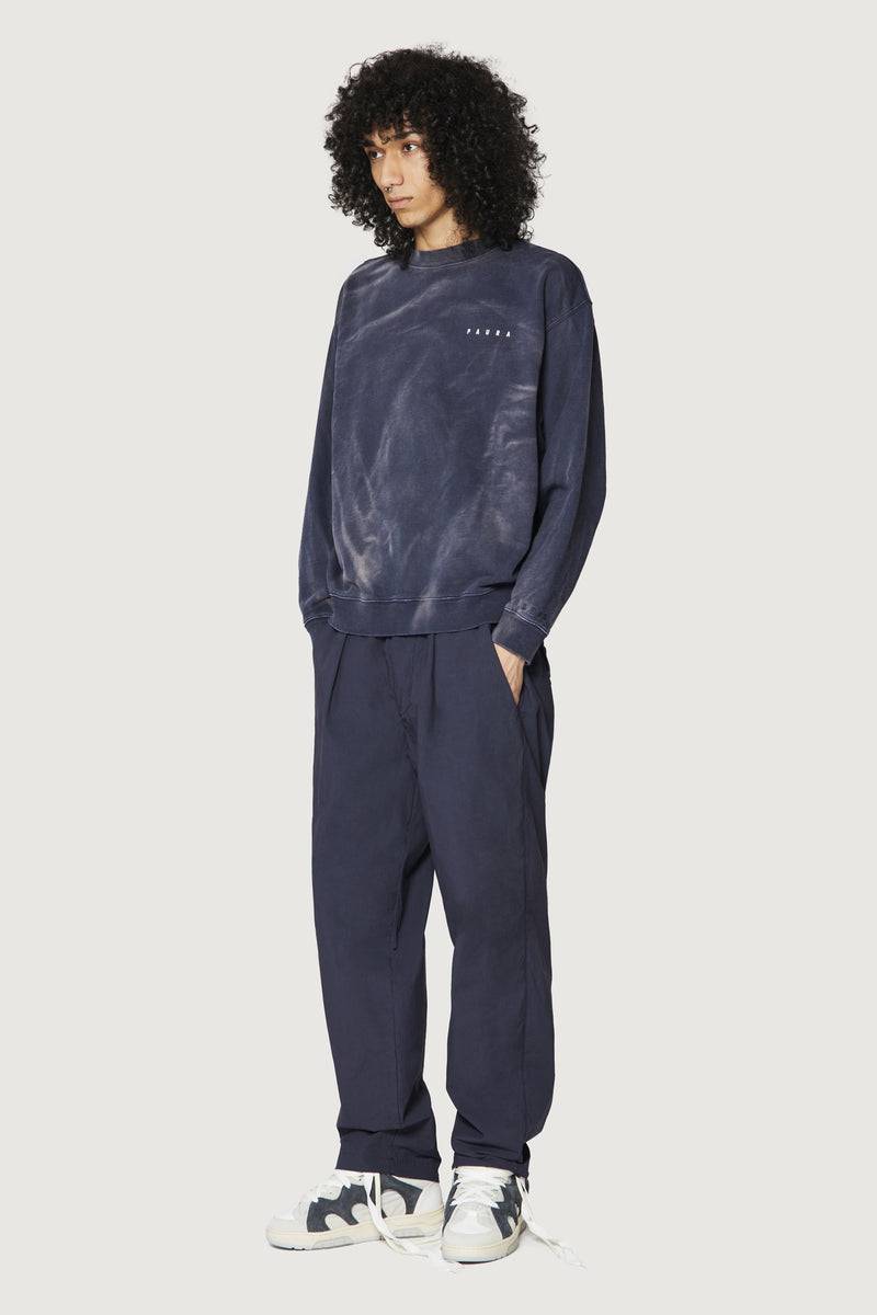 Paura SAMUEL CREWNECK SWEATSHIRT DARK BLUE