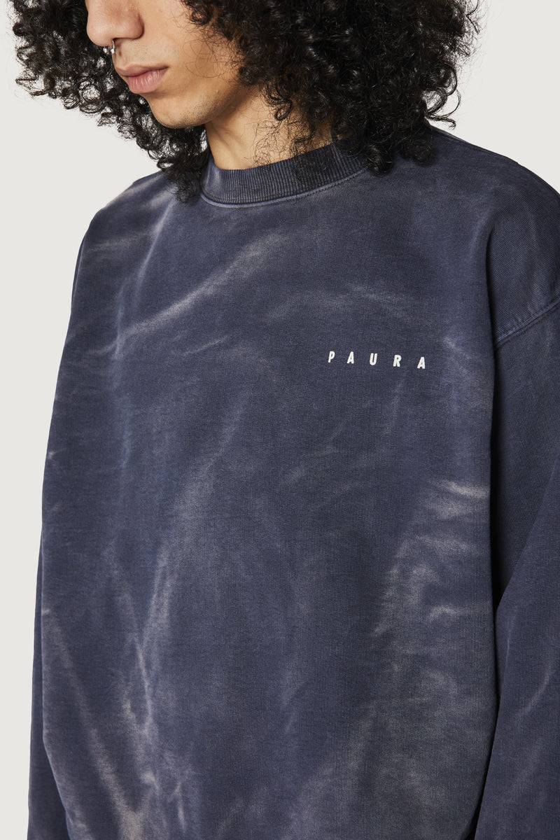 Paura SAMUEL CREWNECK SWEATSHIRT DARK BLUE
