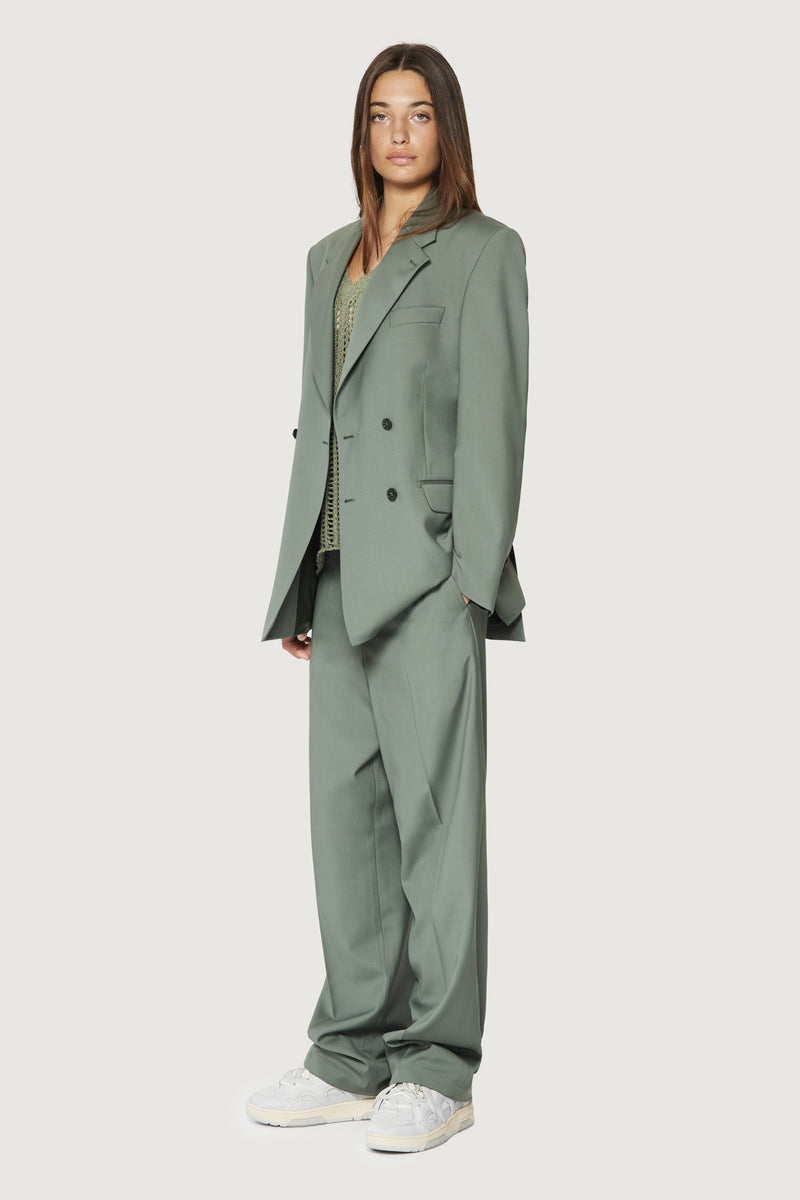Paura THOM DOUBLEBREASTED SUIT JACKET SAGE