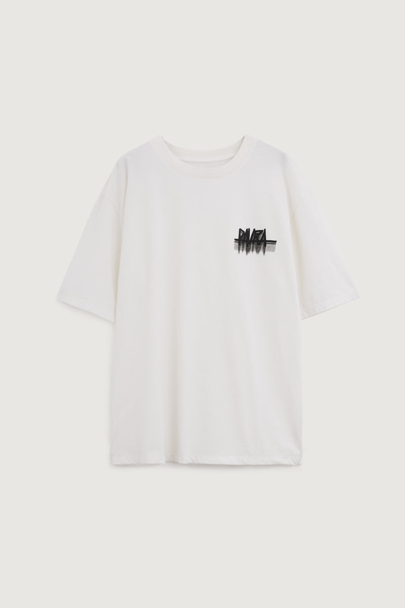 Paura YANNIS OVERSIZED T-SHIRT PAURA OFF WHITE
