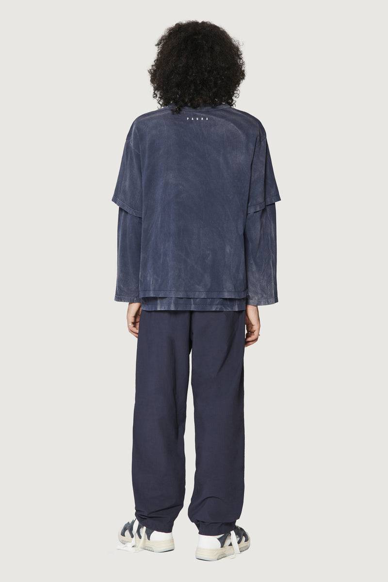 Paura ZENO DOUBLE LAYER LONGSLEEVE DARK BLUE