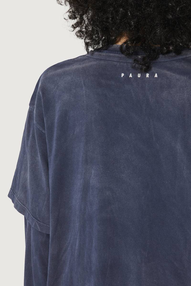 Paura ZENO DOUBLE LAYER LONGSLEEVE DARK BLUE