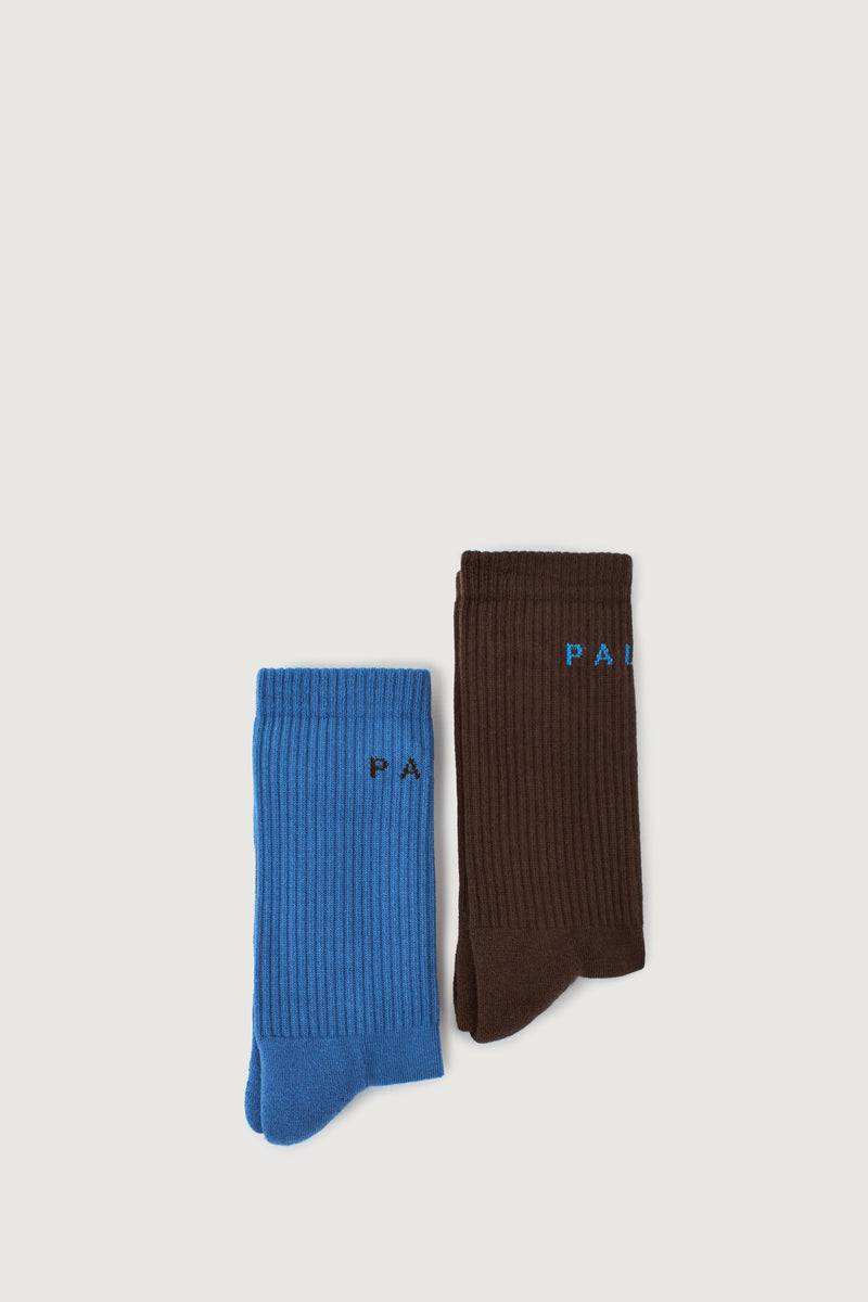 Paura ZEO SOCKS BI-PACK SKY BLUE/ CHOCOLATE