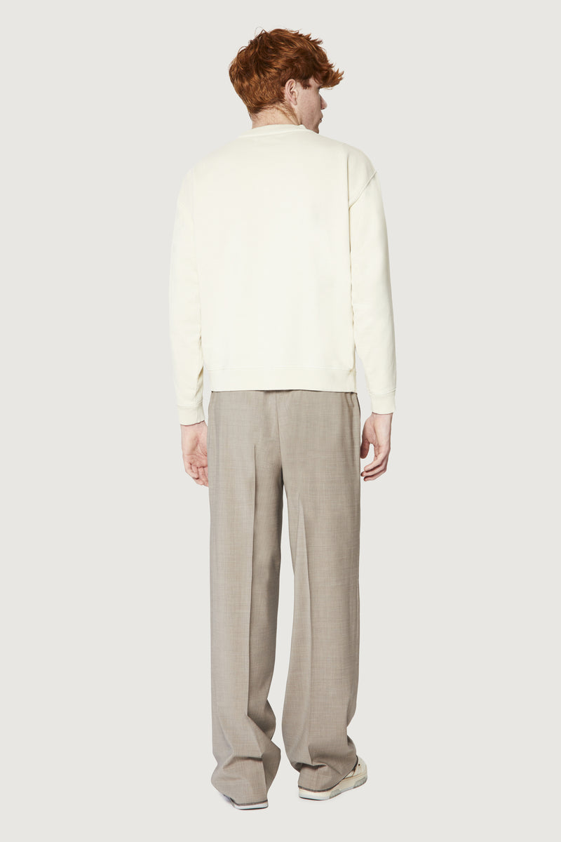 Paura SAMUEL CREWNECK SWEATSHIRT COSMIC LOGO OFF-WHITE