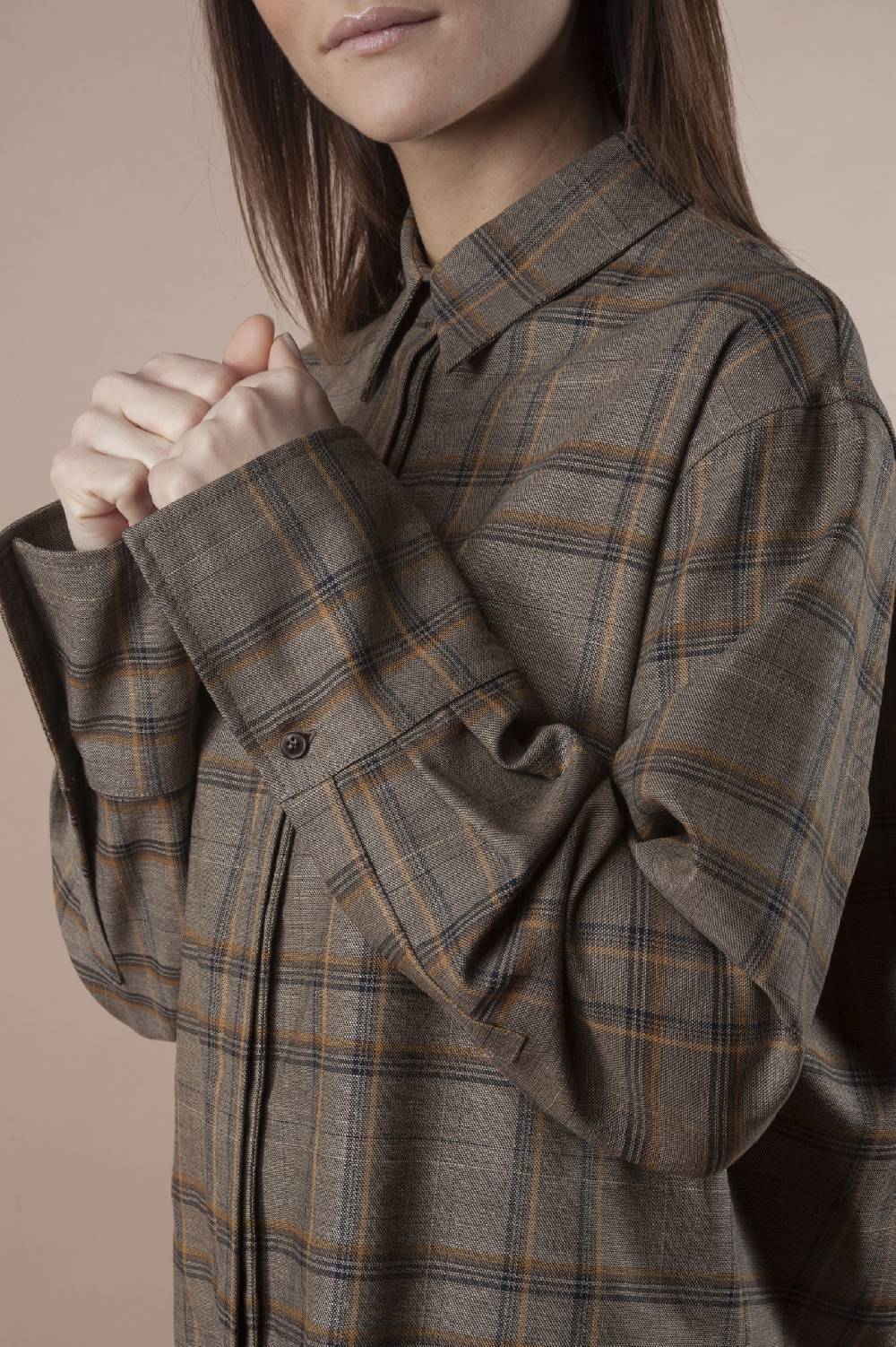 Pdr Phisique Du Role PHISIQUE DU ROLE SHIRT IN LIGHT TARTAN VIRGIN WOOL