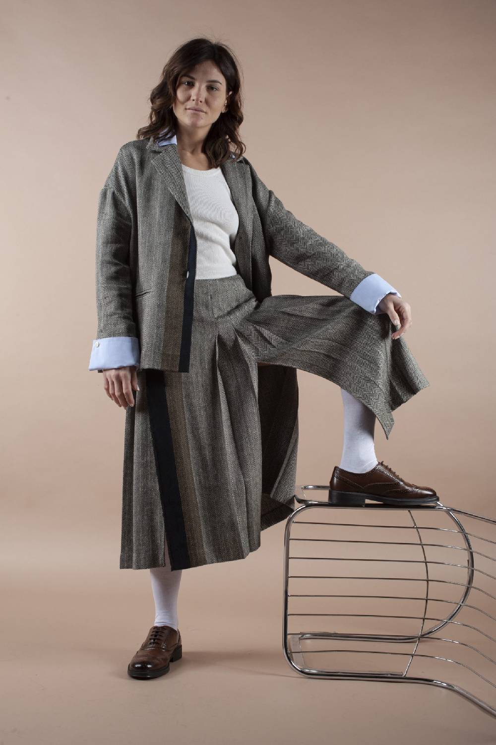 Pdr Phisique Du Role PHISIQUE DU ROLE SKIRT WITH PLEATS RESCA WITH CIMOSSA FRONT