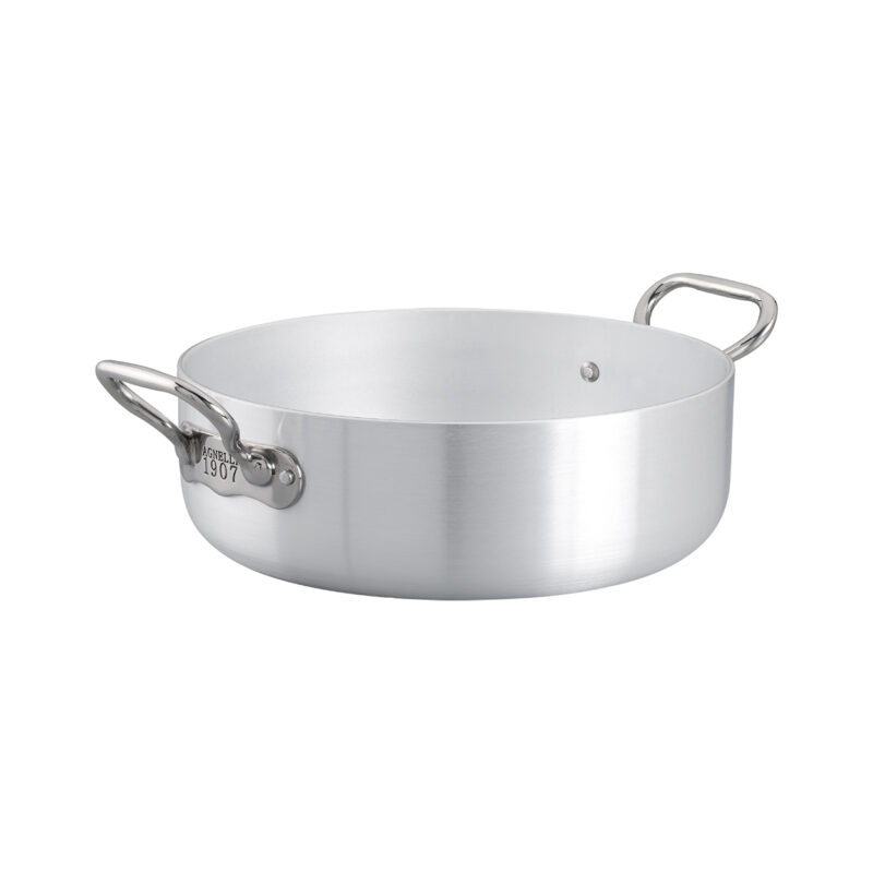 Pentole Agnelli Casseruola 1907 bassa in alluminio 5mm – 2 maniglie Pentole Agnelli Casseruola 1907 bassa in alluminio 5mm – 2 maniglie
