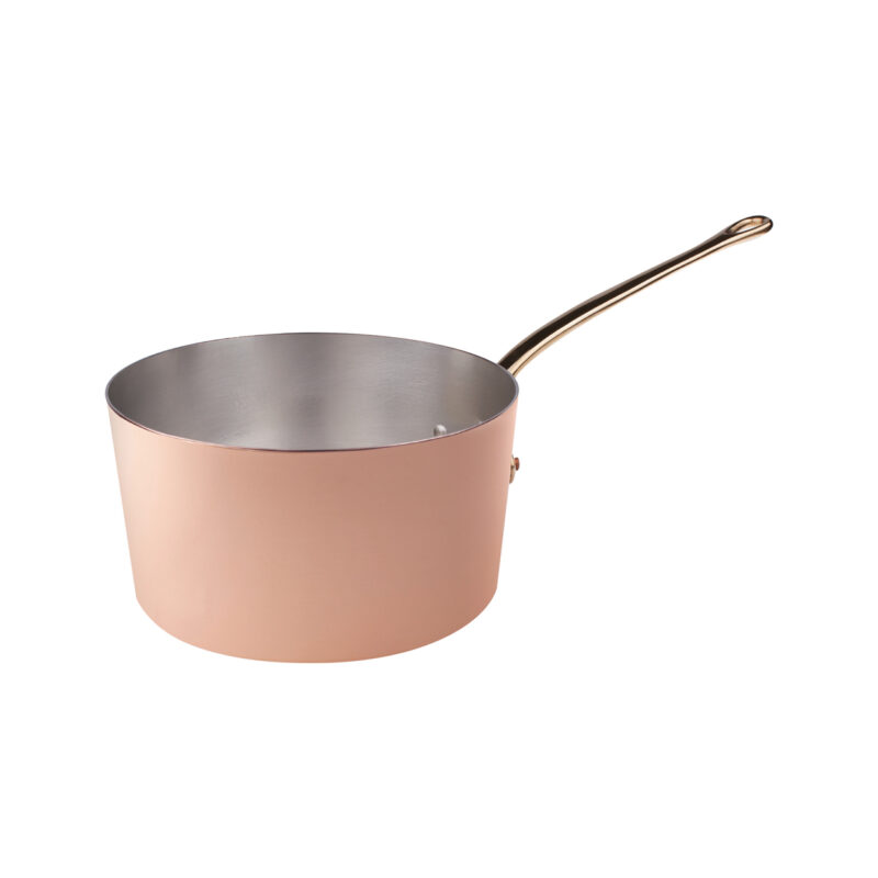 Pentole Agnelli Casseruola alta in rame liscio 2mm – 1 manico