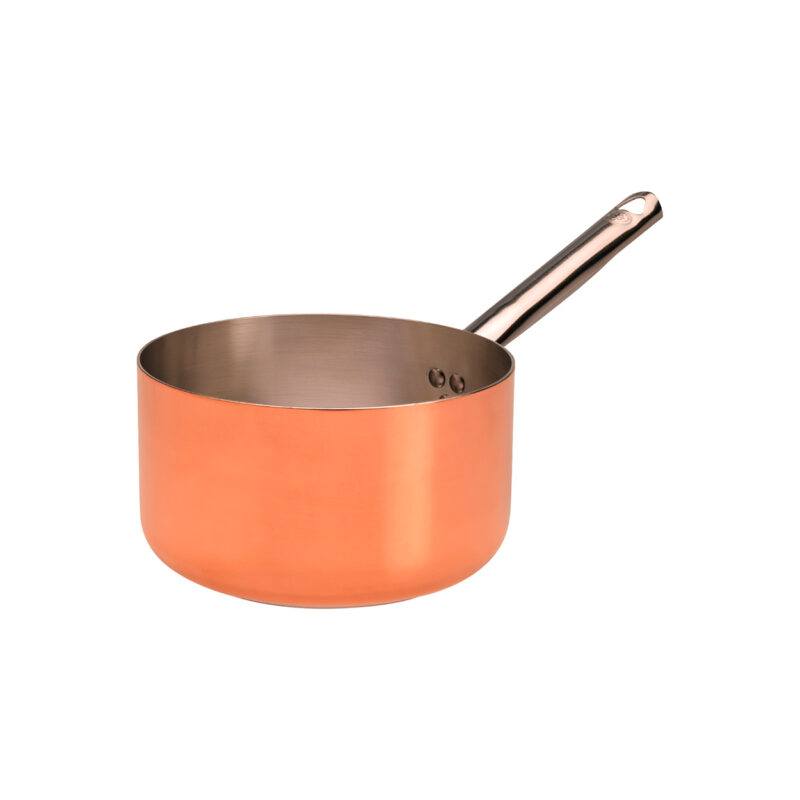 Pentole Agnelli Casseruola alta in rame stagnato induzione 2mm – 1 manico
