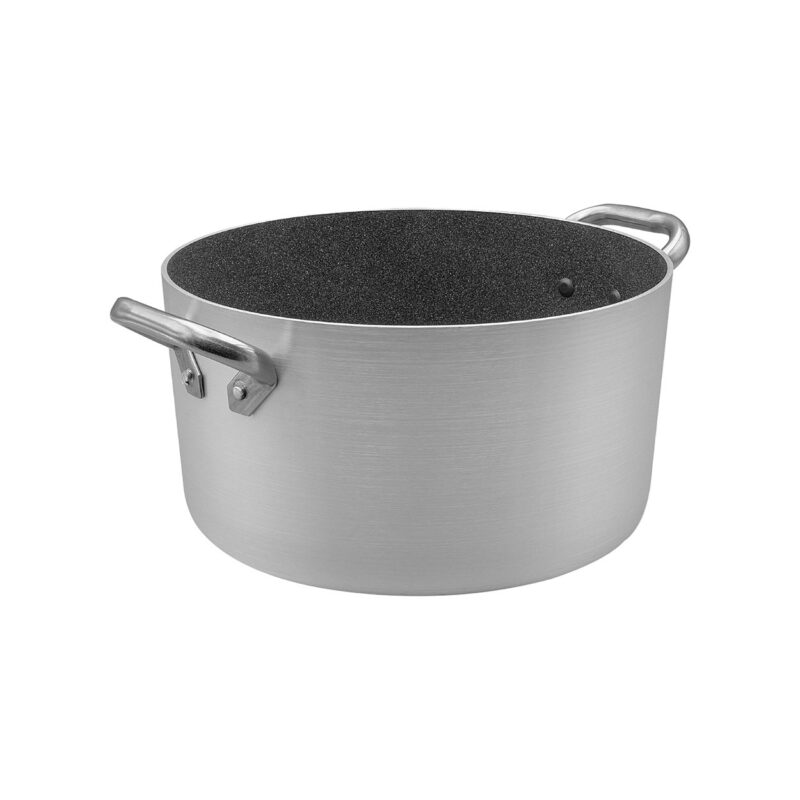 Pentole Agnelli Casseruola antiaderente induzione SharkSkin alta in alluminio 3mm – 2 maniglie