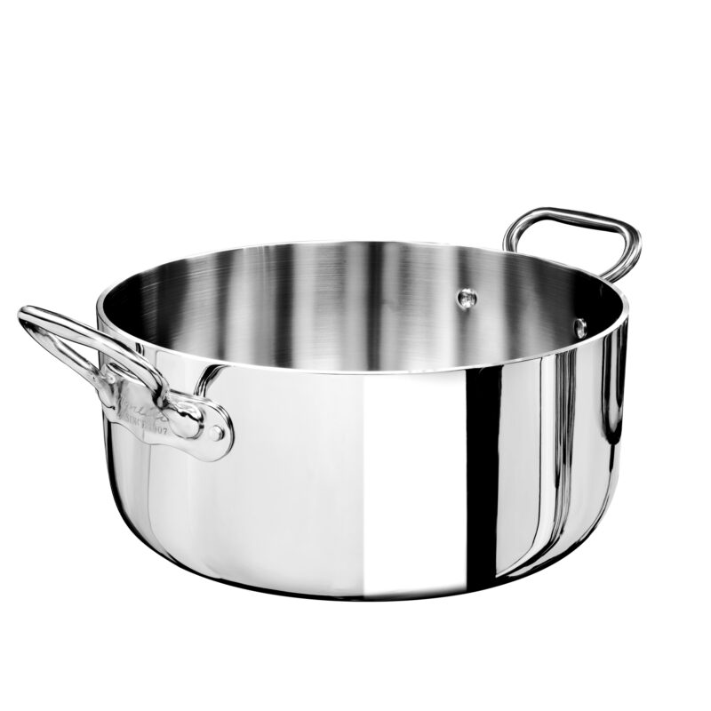 Pentole Agnelli Casseruola bassa in aluinox 5ply – 2 maniglie