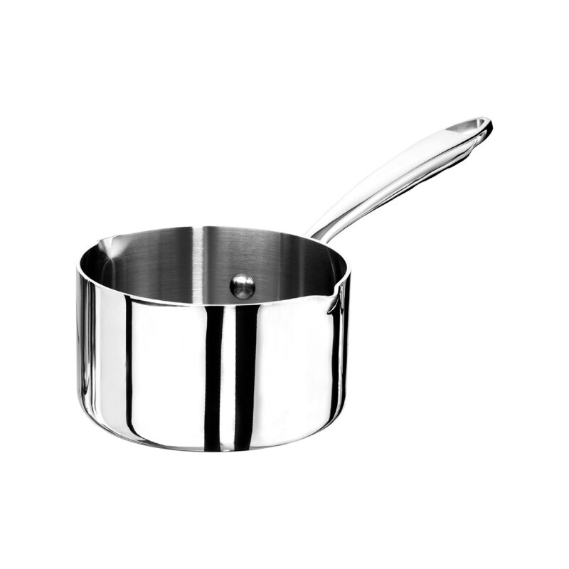 Pentole Agnelli Casseruola induzione 1907 alta in alluminio e acciaio lucido – 1 manico