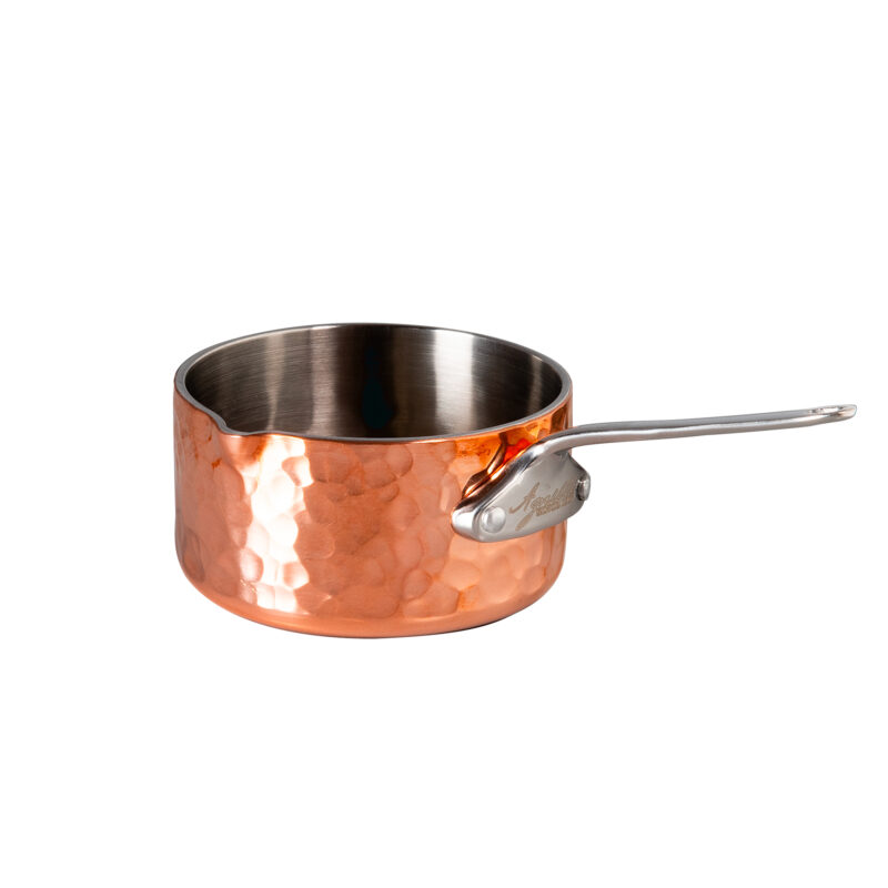 Pentole Agnelli Casseruolino in Copper 3 martellato con beccuccio a dx – 1 manico 1907