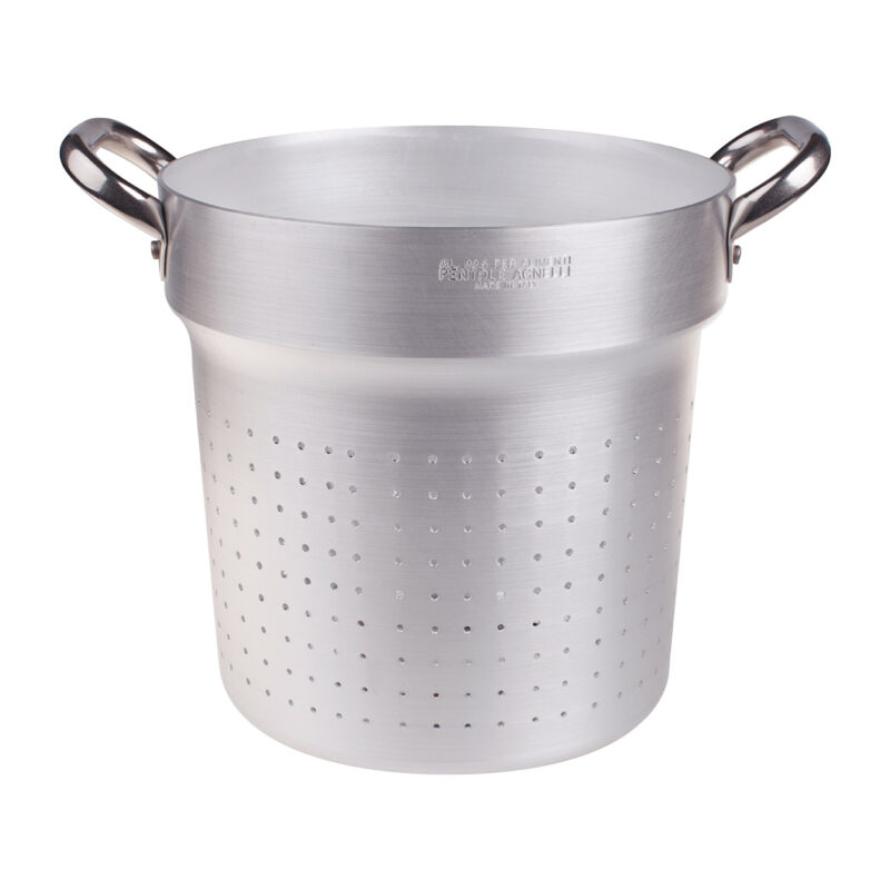 Pentole Agnelli Colapasta cilindrico in alluminio 3mm – 2 maniglie