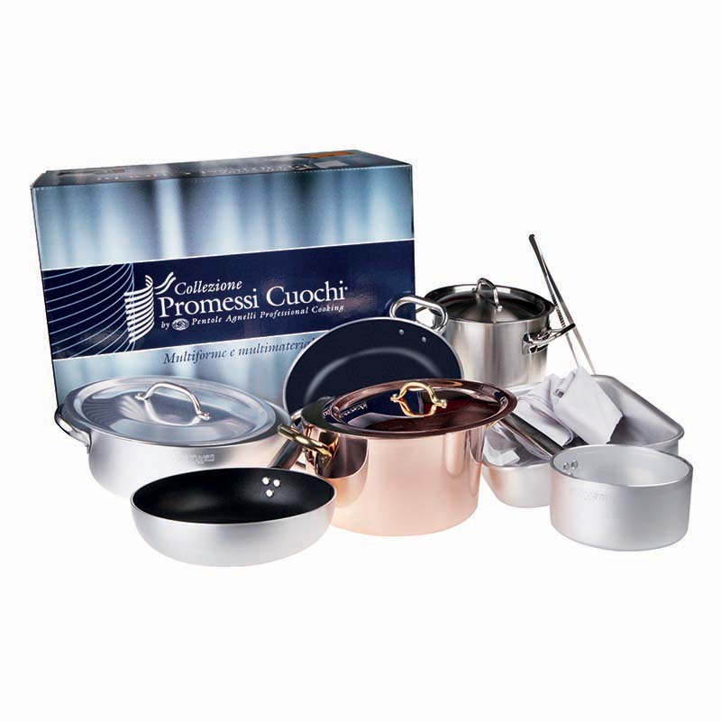 Pentole Agnelli Collezione promessi cuochi multiforme e multimateriale