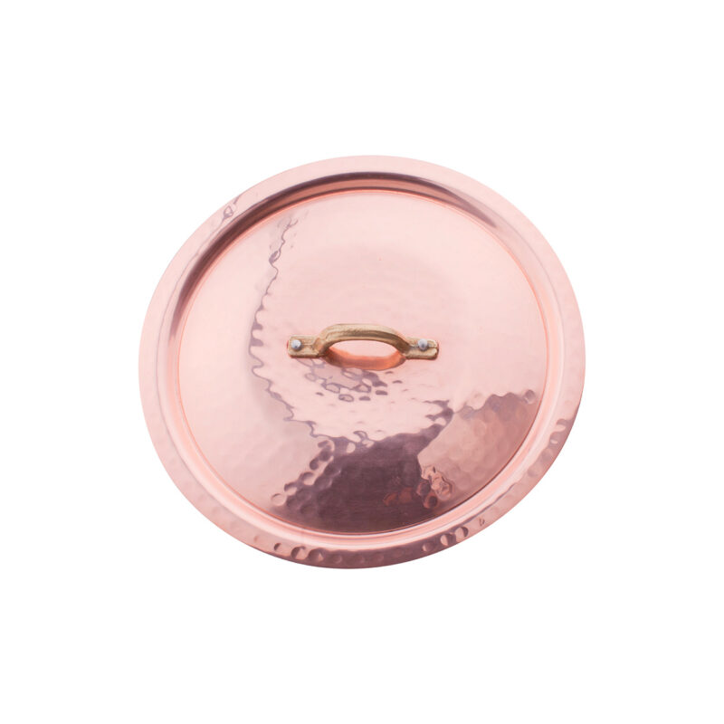 Pentole Agnelli Coperchio in rame martellato stagnato – 1 ponticello Pentole Agnelli Coperchio in rame martellato stagnato – 1 ponticello