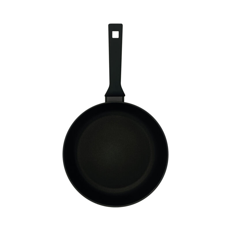 Pentole Agnelli Padella Antiaderente Svasata Alta AlBlack Elite – 1 Manico Soft Touch