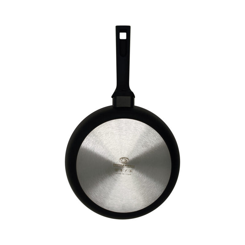 Pentole Agnelli Padella Antiaderente Svasata Alta AlBlack Elite – 1 Manico Soft Touch