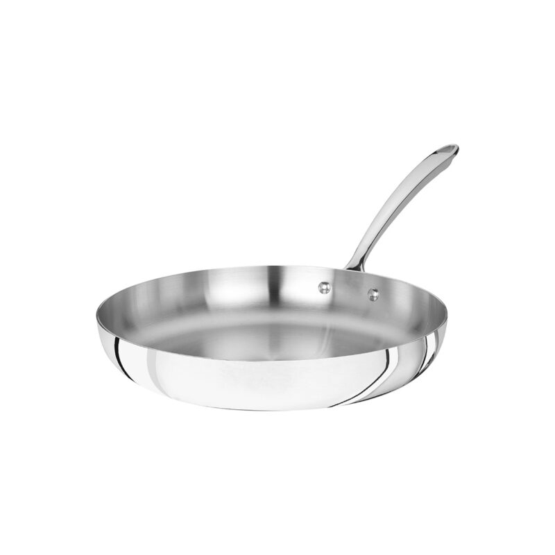 Pentole Agnelli Padella induzione 1907 dritta in alluminio e acciaio lucido – 1 manico