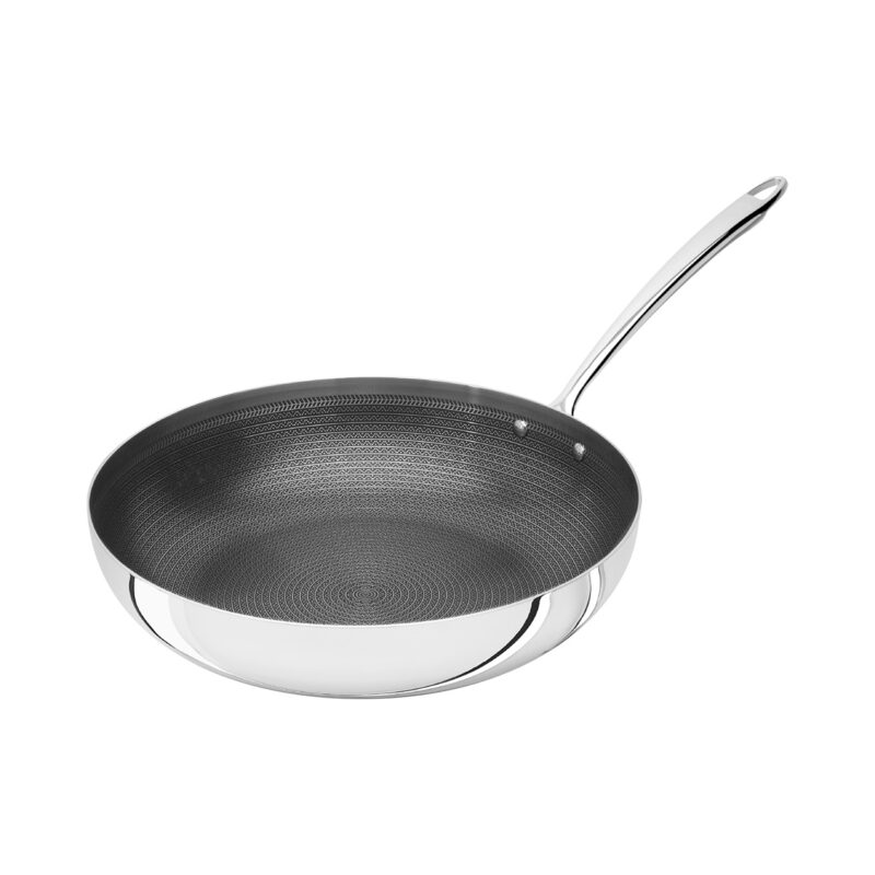 Pentole Agnelli Padella induzione 1907 svasata alta in alluminio e acciaio lucido acidato antiaderente – 1 manico