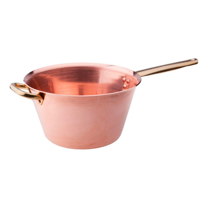Pentole Agnelli Paiolo in rame liscio senza stagnatura 2mm – 1 manico e 1 maniglia