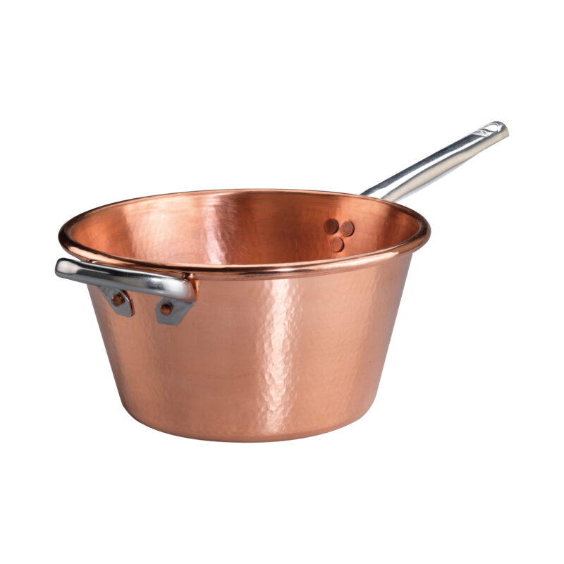 Pentole Agnelli Paiolo in rame senza stagnatura induzione 1.2mm – 1 manico e contromaniglia
