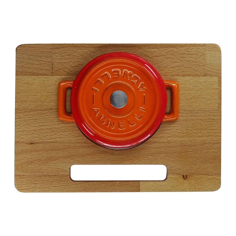 Pentole Agnelli Supporto In Legno Per Mini Casseruola Tonda