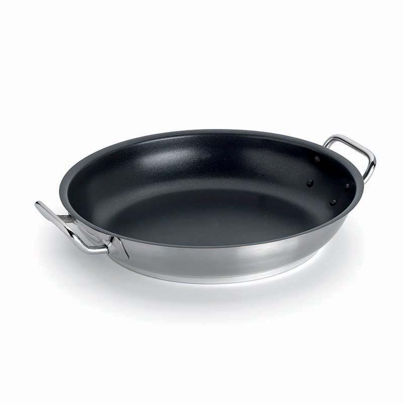 Pentole Agnelli Tegame antiaderente in acciaio inox – 2 maniglie