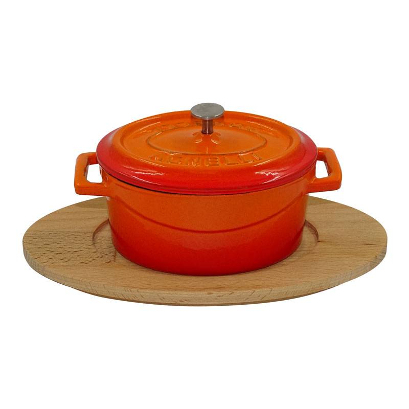Pentole Agnelli Vassoio in legno per mini casseruola ovale