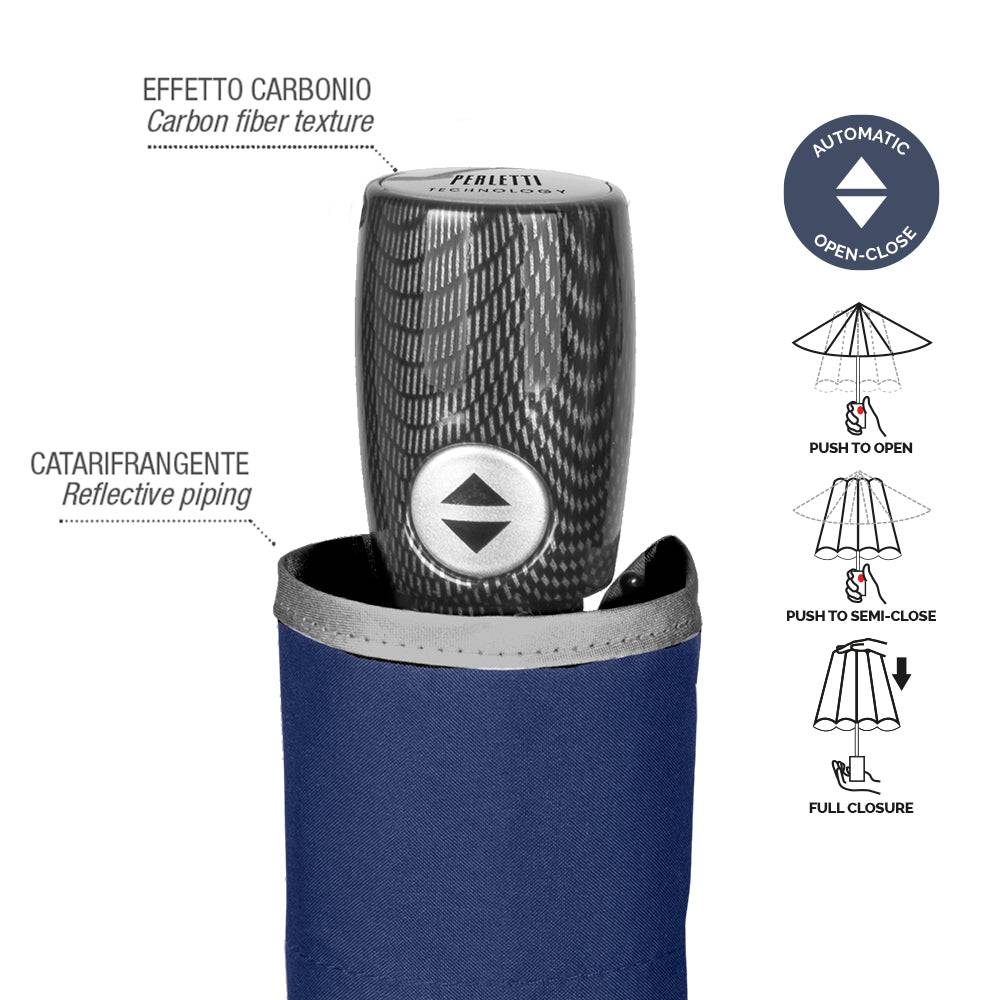 Perletti Ombrello Bordo Catarifrangente Apri E Chiudi Automatico