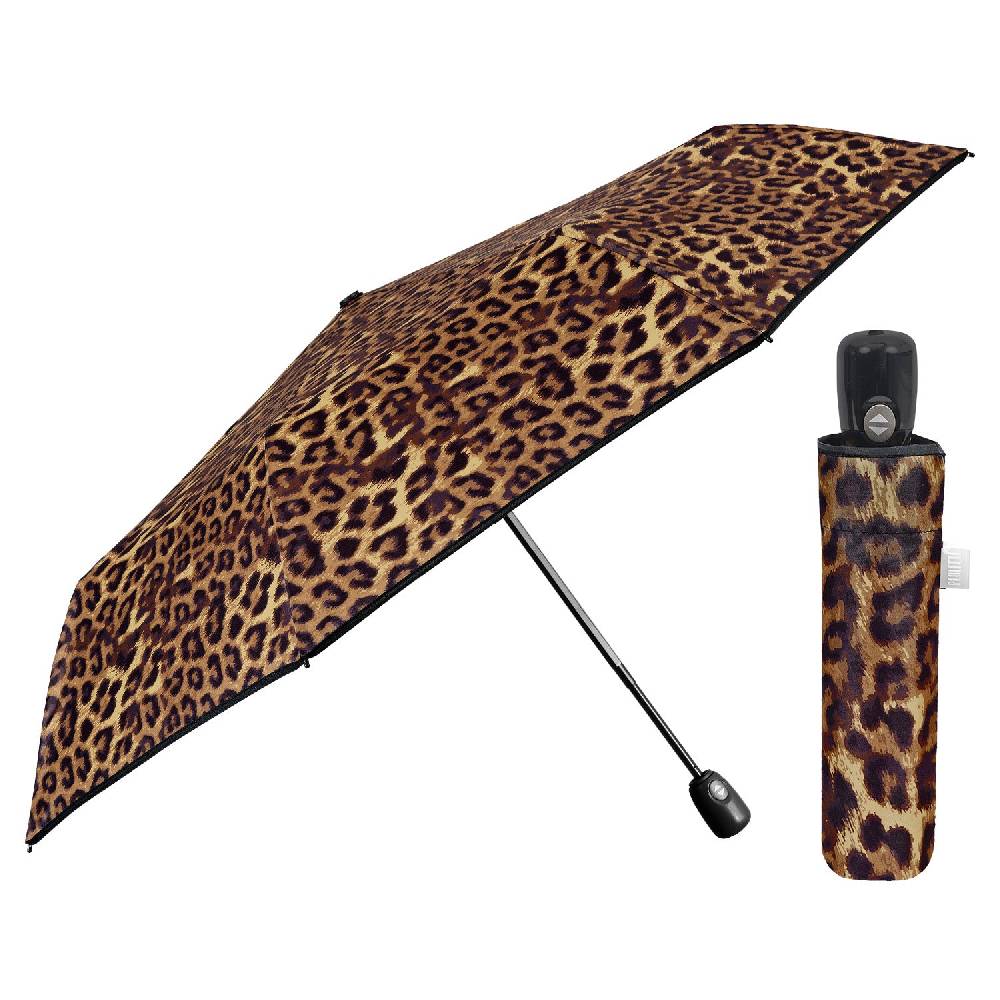 Perletti Ombrello Leopardato Apri E Chiudi Automatico