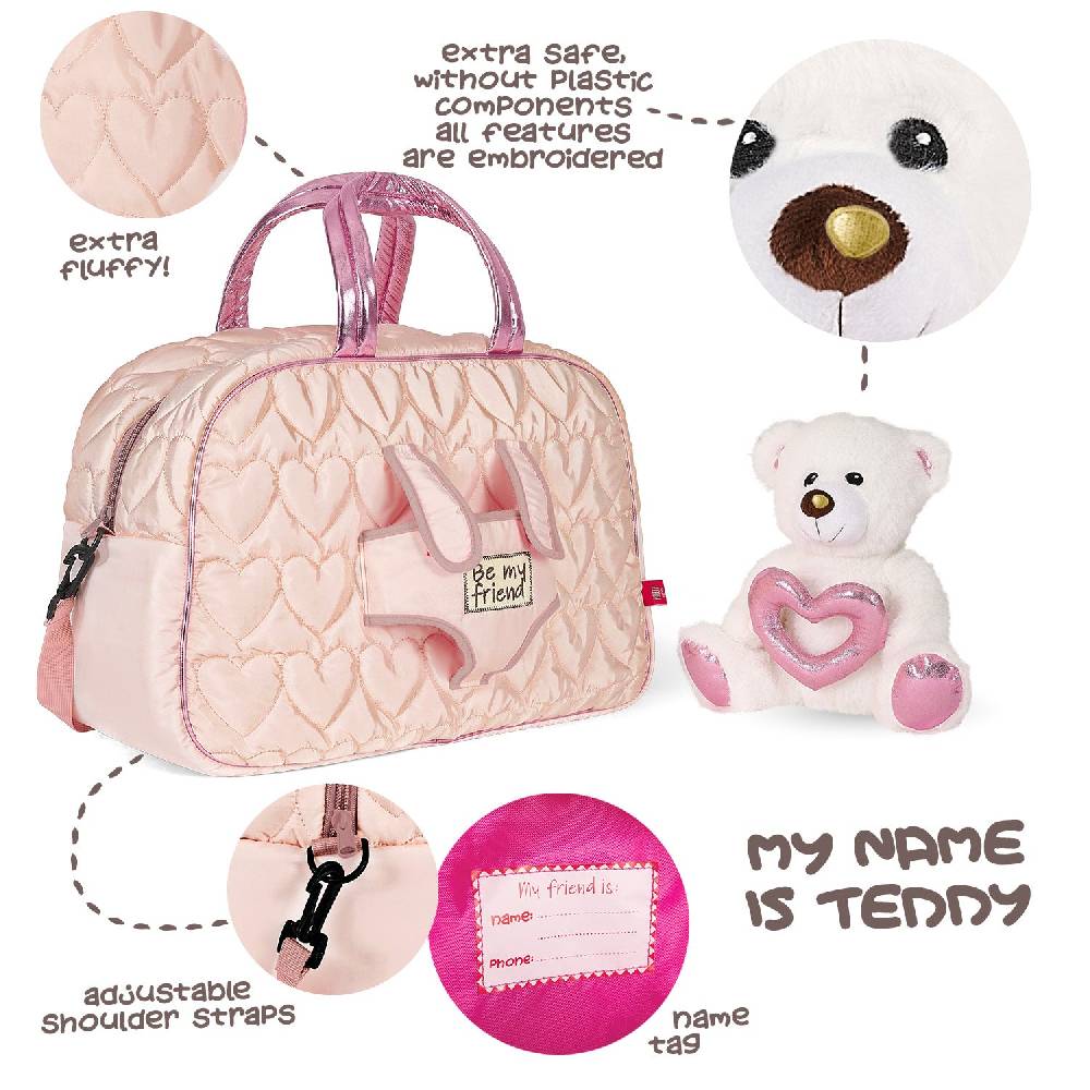 Perletti Borsa Sport Rosa Con Orsetto Polare