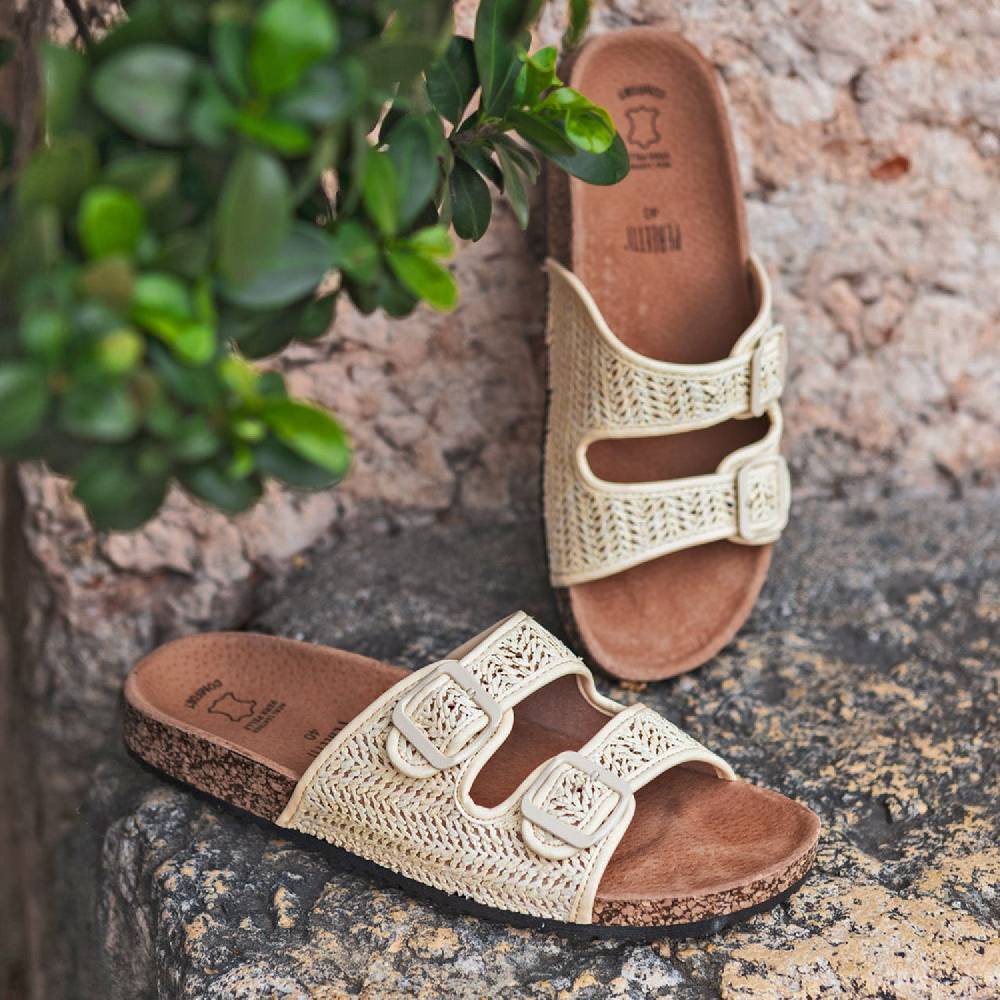 Perletti Ciabatte Comfort Raffia