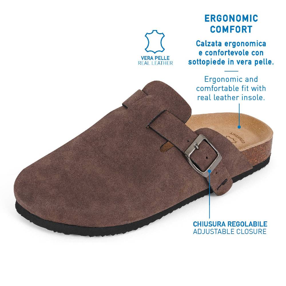 Perletti Ciabatte Comfort Suede Uomo