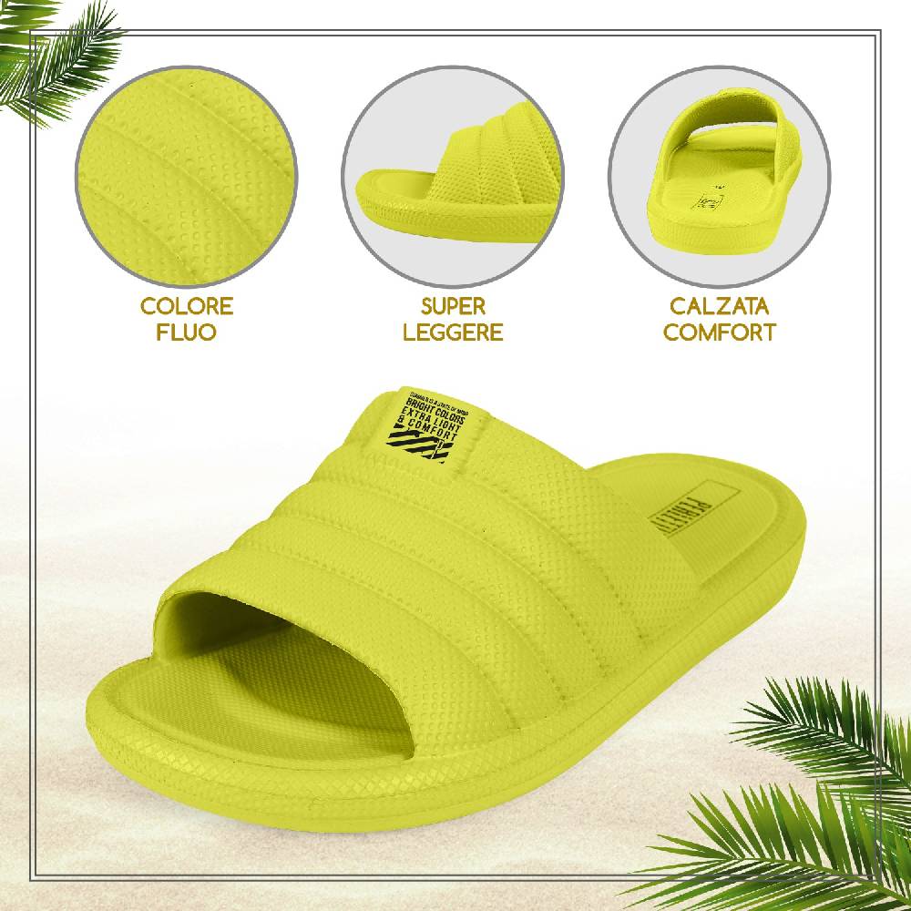 Perletti Ciabatte Super Leggere Fluo