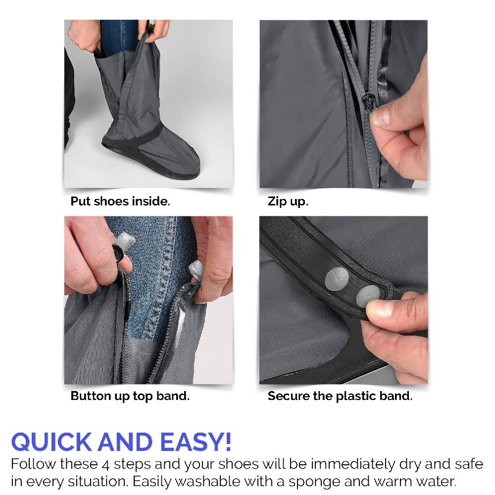 Perletti Copriscarpe Alti Con Suola Rinforzata