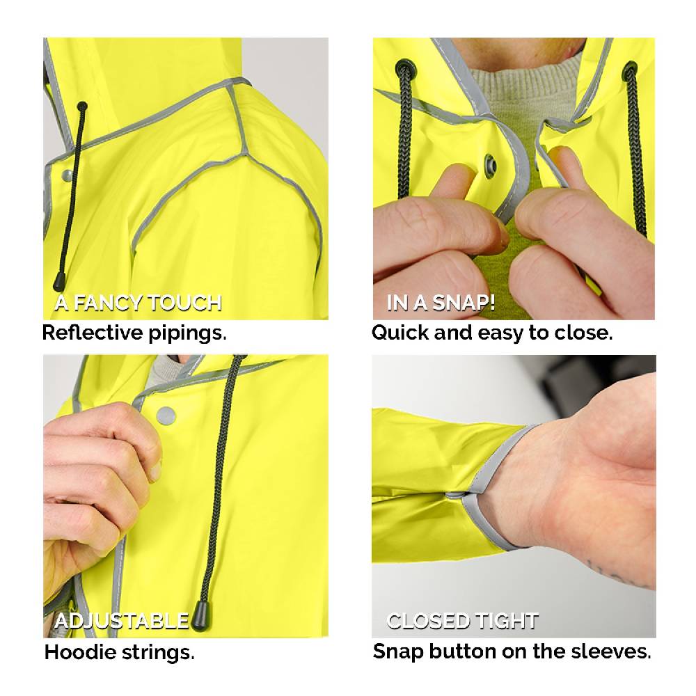 Perletti Impermeabile Giallo Fluo Catarifrangente
