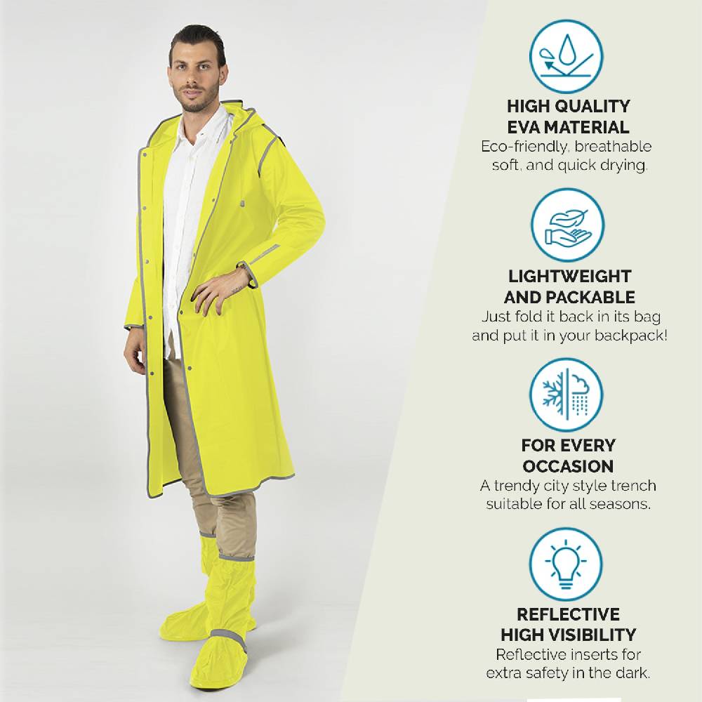 Perletti Impermeabile Giallo Fluo Catarifrangente